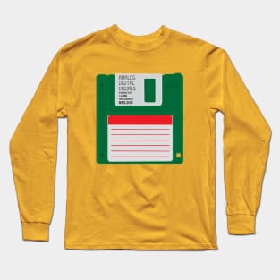 Floppy Disk (Cadmium Green Colorway) Analog / Computer Long Sleeve T-Shirt